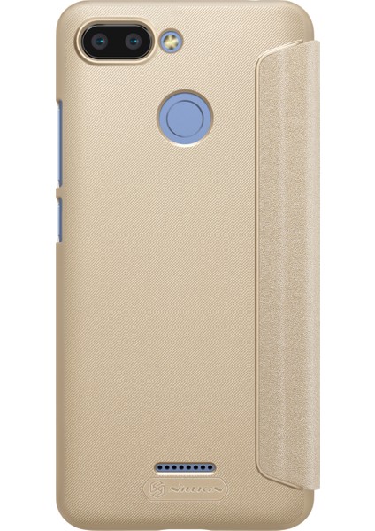 Xiaomi Redmi 6 (Çift Kamera: 12MP+5MP) Için Pencere Deri Telefon Kapak Kabuğunu Görüntüleyin. (Yurt Dışından)