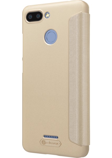 Xiaomi Redmi 6 (Çift Kamera: 12MP+5MP) Için Pencere Deri Telefon Kapak Kabuğunu Görüntüleyin. (Yurt Dışından)