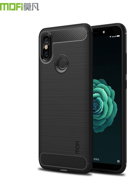Karbon Fiber Doku Xiaomi Redmi S2/y2-Black Için Fırçalanmış Tpu Geri Kılıf (Yurt Dışından)