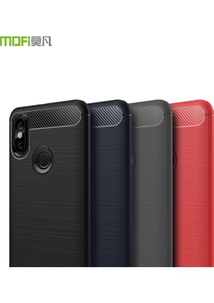 Karbon Fiber Doku Xiaomi Redmi S2/y2-Black Için Fırçalanmış Tpu Geri Kılıf (Yurt Dışından)