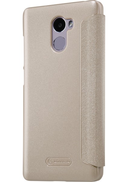 Xiaomi Redmi Için Pencere Deri Telefon Kabuğu Görüntüle 4-Gold (Yurt Dışından)