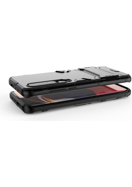 Xiaomi Mi 10-Black Için Kickstand Case ile 2-1 Arada Plastik+Tpu Telefon Kabuğu (Yurt Dışından)