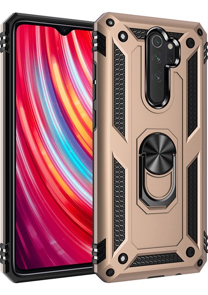 Pc+Tpu Kickstand Mobil Kapak Xiaomi Redmi Note 8 Pro-Gold (Yurt Dışından)