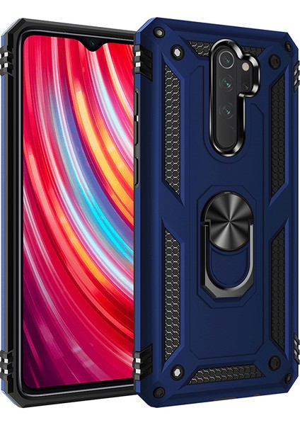 Pc+Tpu Kickstand Mobil Kapak Xiaomi Redmi Note 8 Pro-Blue (Yurt Dışından)