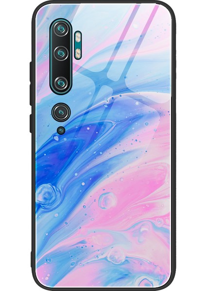 Mermer Doku Temperli Cam Geri+Tpu Combo Kabuğu Xiaomi Mi Note 10-DL05 (Yurt Dışından)