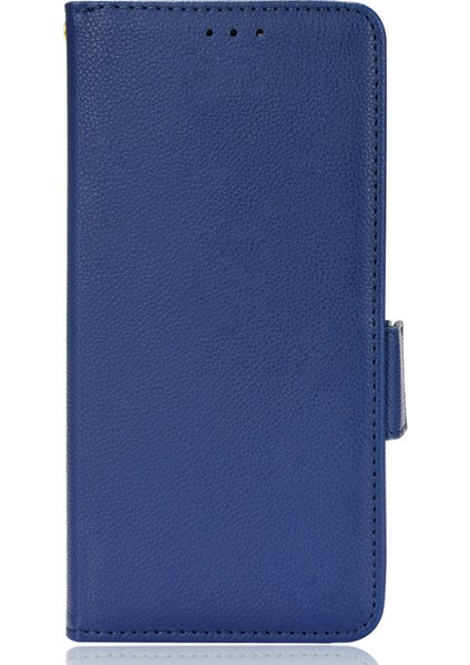 Litchi Doku Pu Deri+Tpu Tampon Stand Kapağı Tam Koruyucu Telefon Kasası Xiaomi Redmi Için Cüzdan ile Not 8/not 8 2021-DARK Mavi (Yurt Dışından)