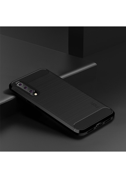 Karbon Fiber Doku Xiaomi Mi 9 Se-Black Için Fırçalı Tpu Kapağı (Yurt Dışından)