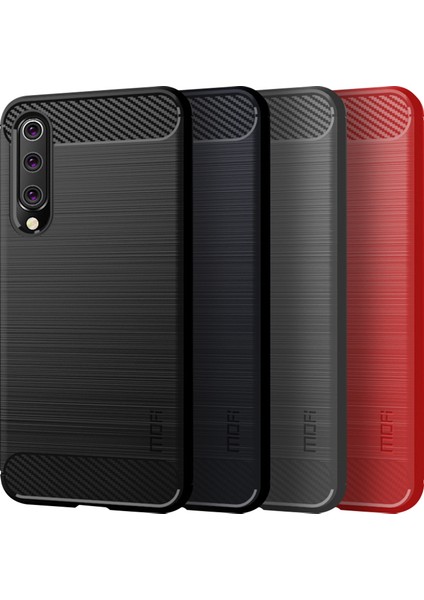 Karbon Fiber Doku Xiaomi Mi 9 Se-Black Için Fırçalı Tpu Kapağı (Yurt Dışından)