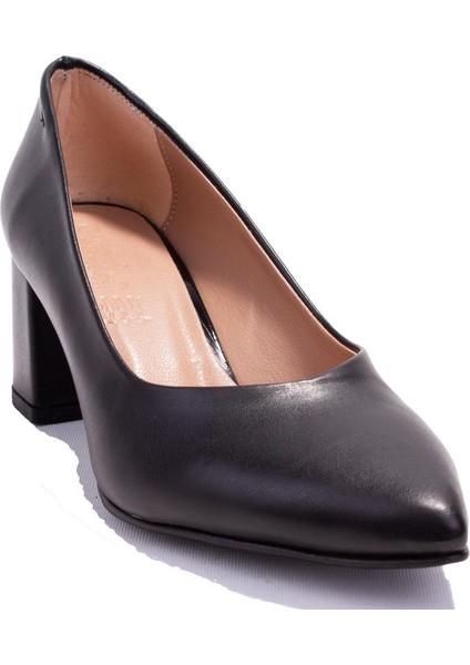 DZA07-2681154 Siyah Stiletto Topuklu Kadın Ayakkabı