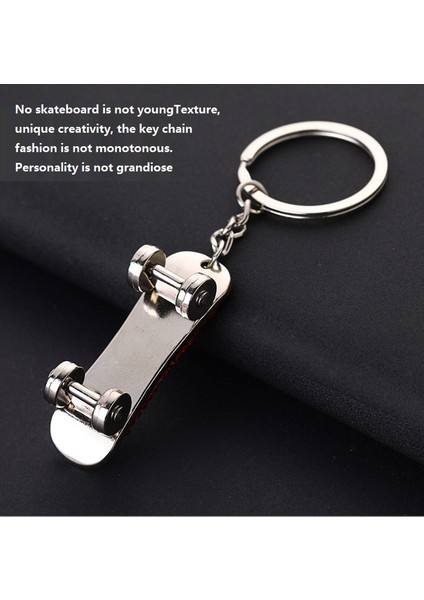 Kaykay Şeklindeki Elmas Çivili Araba Anahtarlığı - Beyaz (Yurt Dışından) modelleri