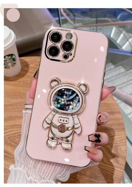 Iphone 14 Için Astronot Desenli Telefon Kılıfı - Pembe (Yurt Dışından)