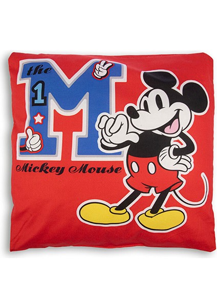 Mickey Mouse Red Disney Lisanslı Dekoratif Yastık 40X40