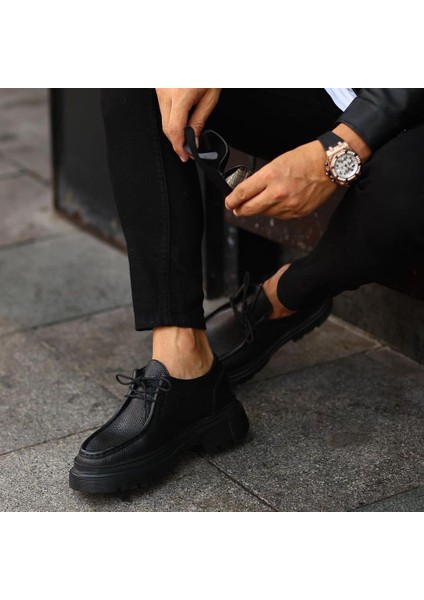 Sail Lakers - Siyah Deri Bağcıklı Erkek Sneaker modelleri