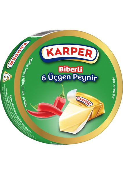 Biberli Üçgen Peynir 6'lı 108G