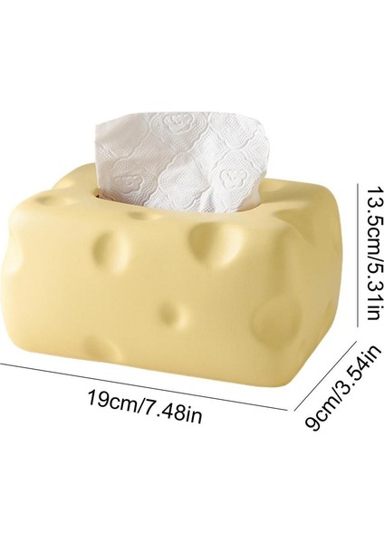 Seramik Havlu Kutusu - Sarı (Yurt Dışından)