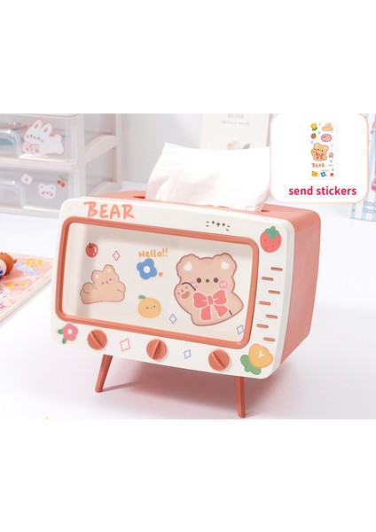 Çok Fonksiyonlu Havlu Kutusu - Pembe (Yurt Dışından)