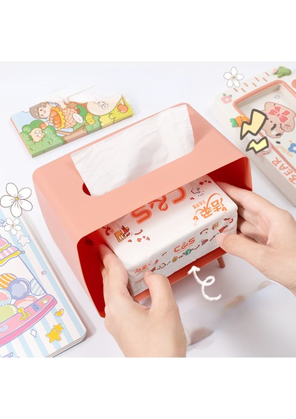 Çok Fonksiyonlu Havlu Kutusu - Pembe (Yurt Dışından) fiyatları