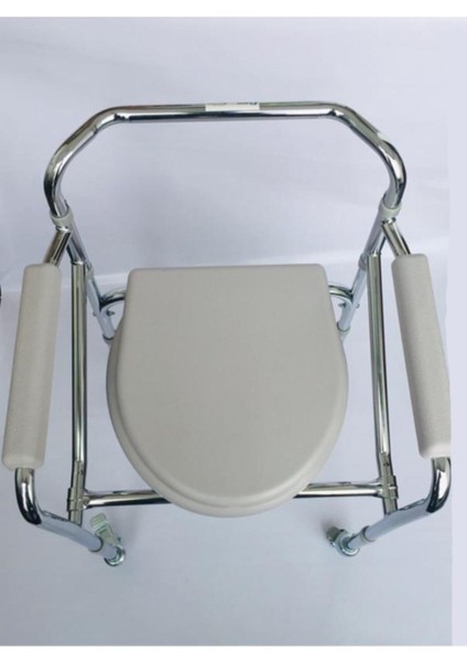 Gri Krom Tekerlekli Klozet