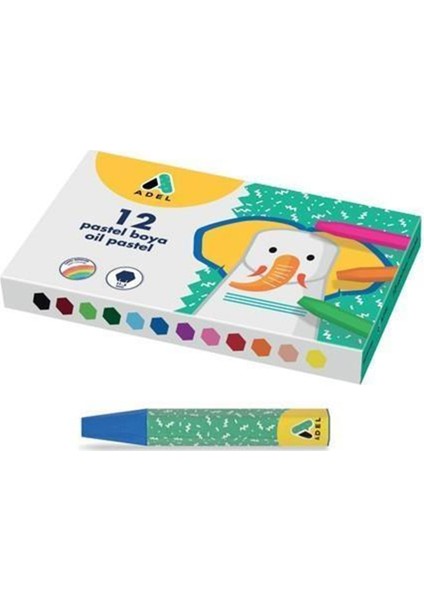 Pastel Boya Karton Kutu Köşeli 12LI fiyatları