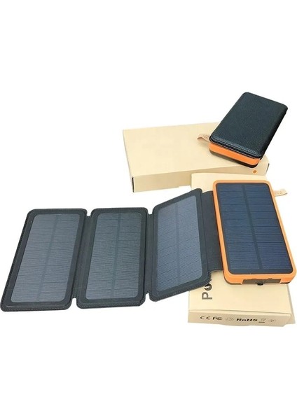 20000 Mah Güneş Enerjili Solar Powerbank + 3 Panel