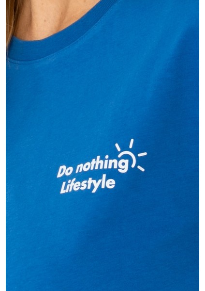 Nothing Regular T-Shirt Kadın - Saks Mavi indirimleri