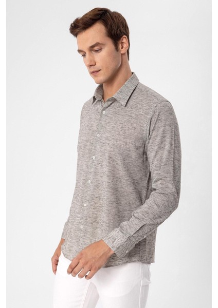 Köşeli Manşet Slim Kalıp Armürlü Gömlek indirimleri