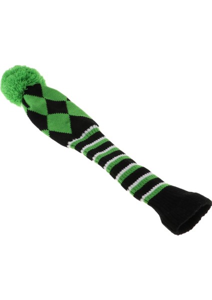 Golf Sürücüsüı Yeşil 1 Örgü Pom Headcovers Fairway Wood Yeşil Eşkenar Dörtgen Için (Yurt Dışından)