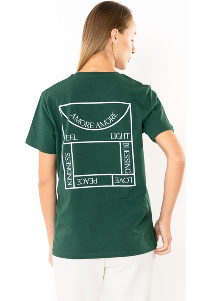 Amore Regular T-Shirt Kadın - Yeşil fiyatları