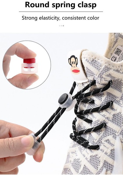 Tie Shoelace Elastic Round Lock Shoe Çocuklar Yetişkinler Yok (Yurt Dışından)
