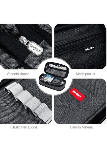 Büyük Kalem Kutusu Genişletilebilir Kalem Kutusu-Gri (Yurt Dışından) fırsatları