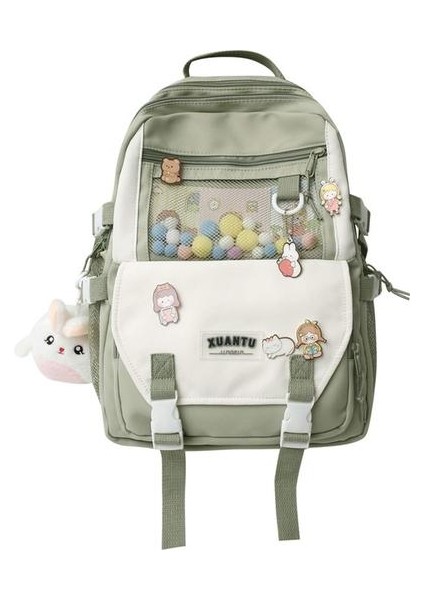 Çok Bölmeli Büyük Kapasiteli Sırt Çantası - Yeşil (Yurt Dışından)