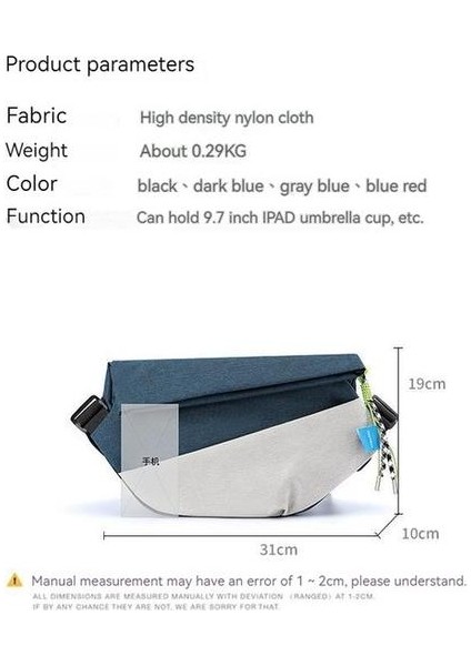 Çok Fonksiyonlu Bisiklet Göğüs Çantası Messenger Erkek ve Kadın Tek Omuz Çantası (Yurt Dışından)