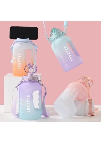 2200ML Taşınabilir Büyük Kapasiteli Plastik Bardak T Varil Spor Su Isıtıcısı Spor Su Bardağı Açık Ölçek ile Bardak (Yurt Dışından) modelleri