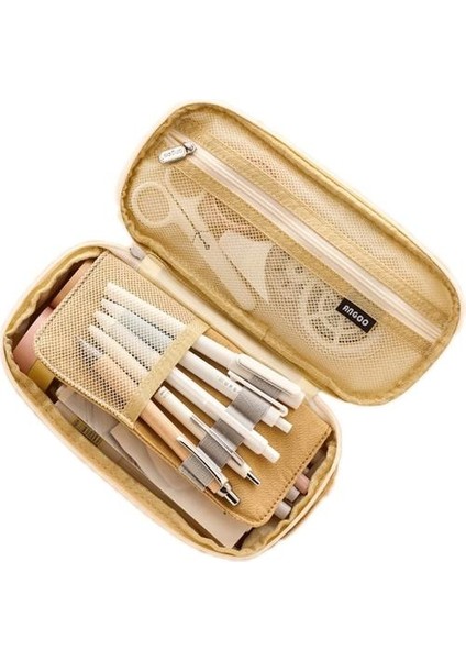 Pamuklu ve Keten Büyük Kapasiteli Kalem Çantası - Haki (Yurt Dışından) fiyatları