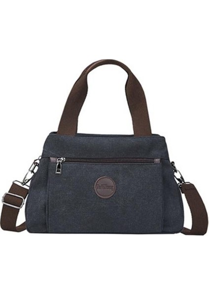 Bayan Vintage Orta Kanvas Omuz Çantası Messenger Cüzdan (Yurt Dışından)