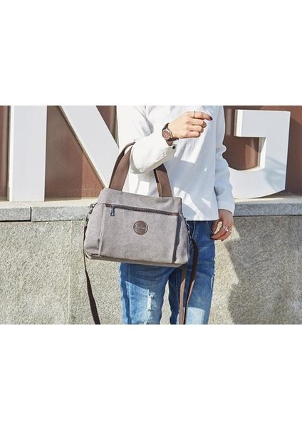 Bayan Vintage Orta Kanvas Omuz Çantası Messenger Cüzdan (Yurt Dışından) fırsatları
