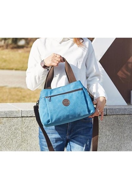 Bayan Vintage Orta Kanvas Omuz Çantası Messenger Cüzdan (Yurt Dışından) indirimleri