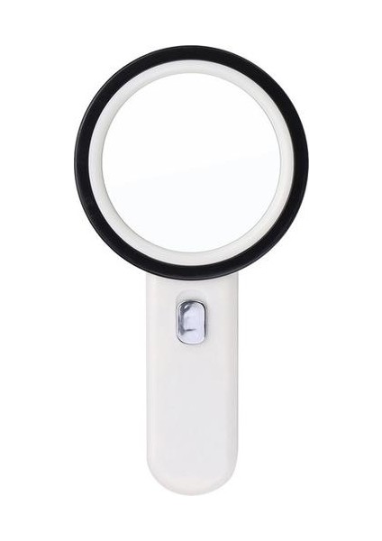 12 LED 10X Işıklı El Büyüteç Büyüteç Okuma Cam Lens Takı Büyüteç (Yurt Dışından)