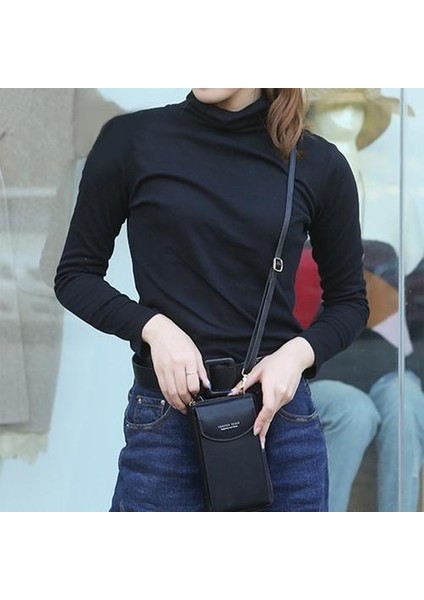 Kadın Pu Deri Crossbody Kart Tutucu Messenger Çanta (Yurt Dışından) fiyatları