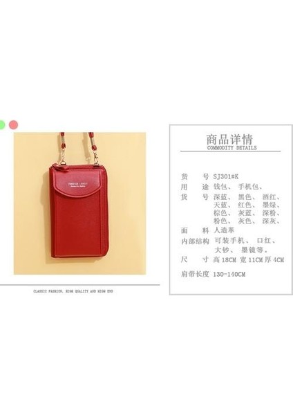 Kadın Pu Deri Crossbody Kart Tutucu Messenger Çanta (Yurt Dışından) indirimleri