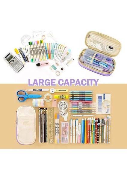 Büyük Kalem Kutusu Genişletilebilir Kalem Kutusu-Mor (Yurt Dışından) fiyatları