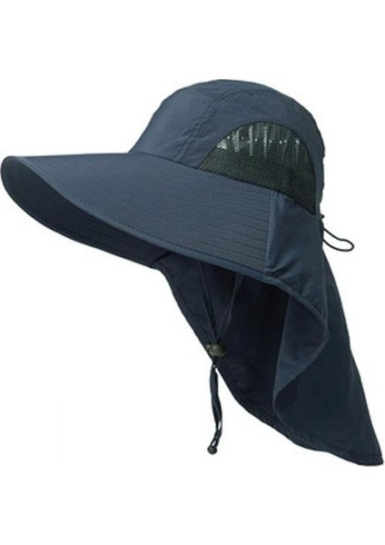 Güneş Vizorlu Balıkçı Şapkası - Mavi (Yurt Dışından)
