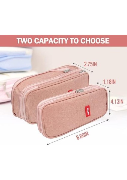 Büyük Kalem Kutusu Genişletilebilir Kalem Kutusu-Pembe (Yurt Dışından) modelleri