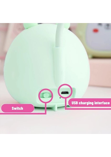 Okuma Lambası USB LED Tavşan Masa Lambası Çocuk Göz Koruması Masa Lambası Karikatür Renkli Gece Lambası (Yurt Dışından)