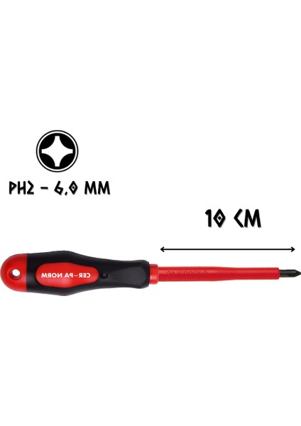Prosoft İzoleli Tornavida Mıknatıslı Yıldız Uçlu Ph2 - 10 Cm fiyatları