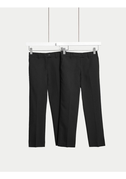 2'li Slim Fit Okul Pantolonu