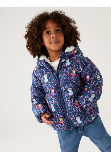 Marks & Spencer Disney Frozen™ Kapüşonlu Puffer Şişme Mont