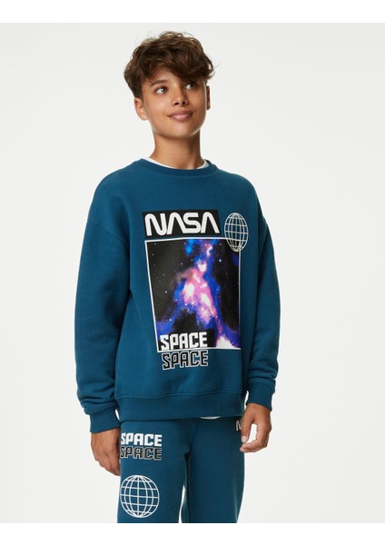 Marks & Spencer Yuvarlak Yaka Nasa™ Sweatshirt