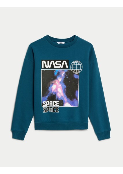 Marks & Spencer Yuvarlak Yaka Nasa™ Sweatshirt