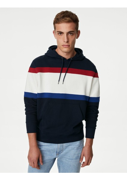 Marks & Spencer Saf Pamuklu Kapüşonlu Sweatshirt